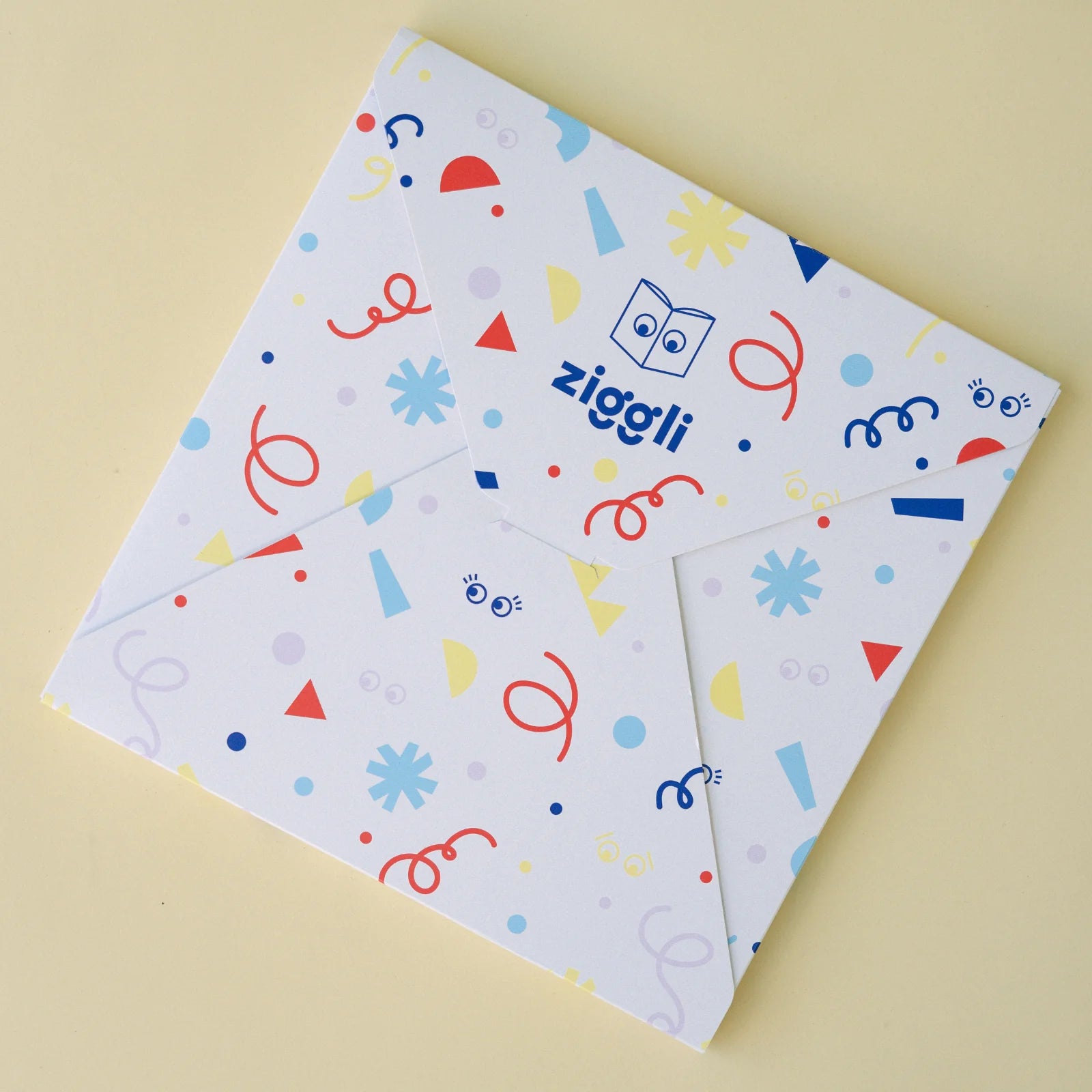 Ziggli celebratory gift wrap with colorful patterns, perfect for special occasions and gift wrapping.