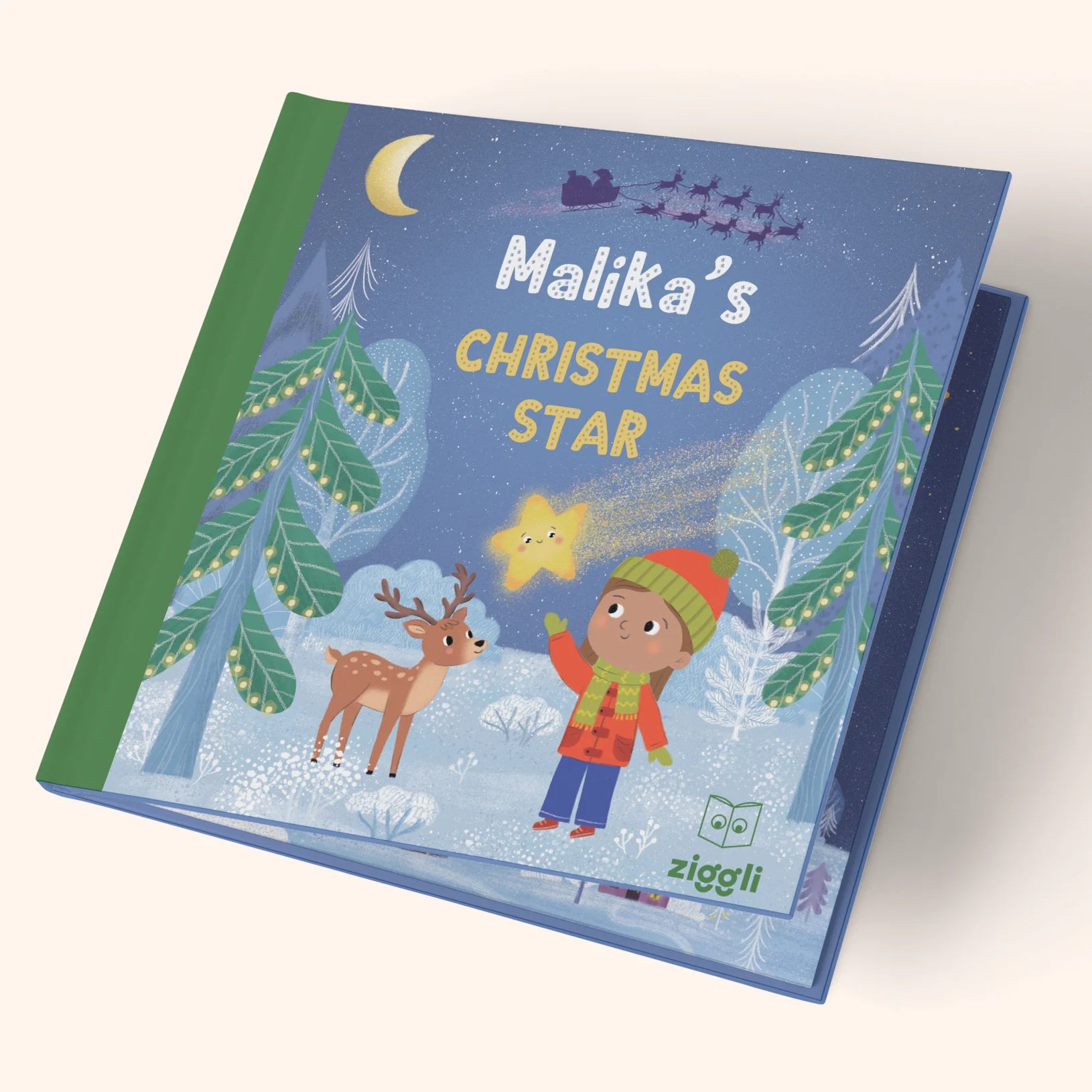 Ziggli Christmas Star book cover featuring a festive holiday star design on a white background.