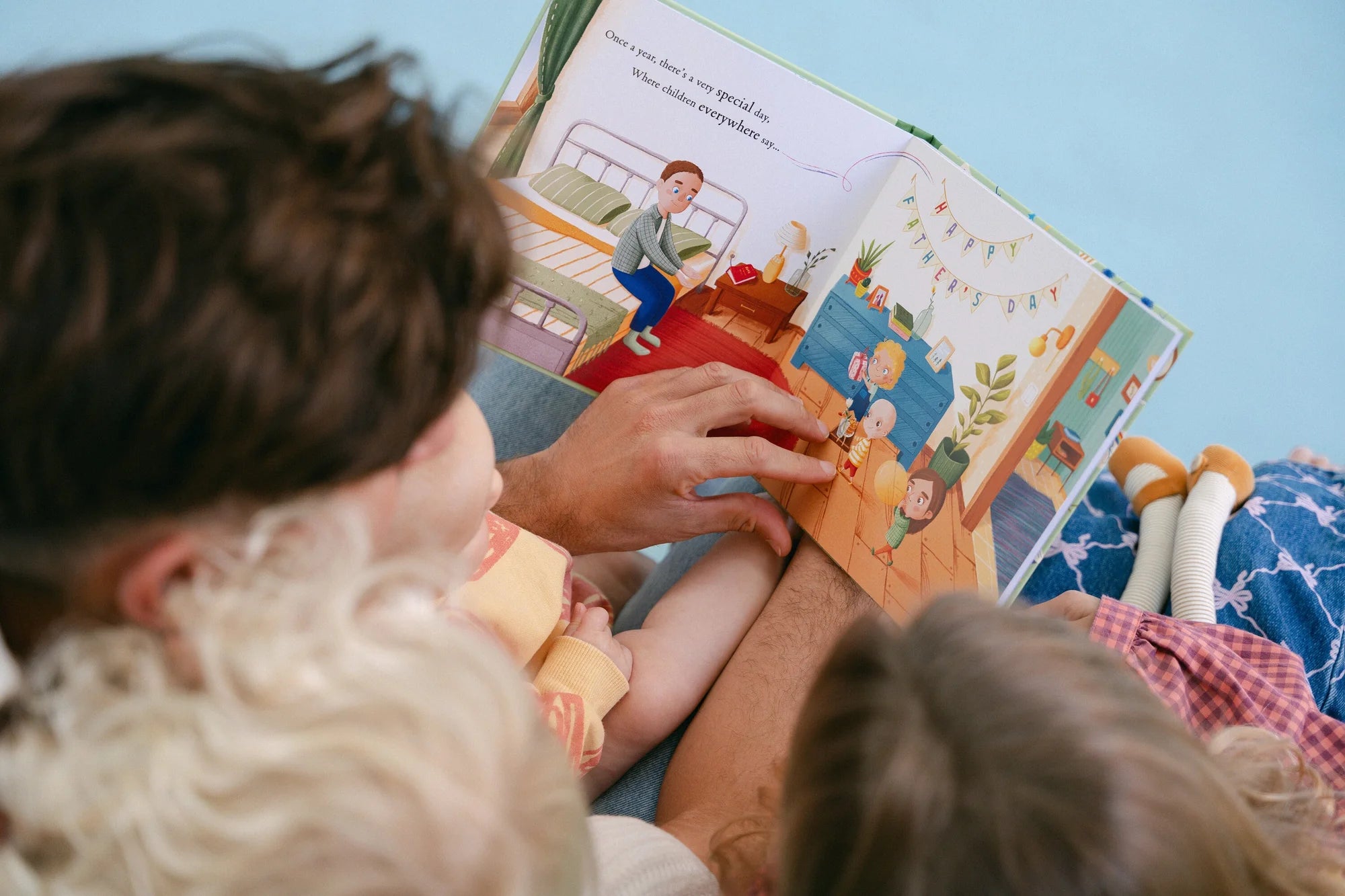 Cover of the "Daddy It's You!" book by Ziggli, featuring colorful illustrations and playful typography on a white background.