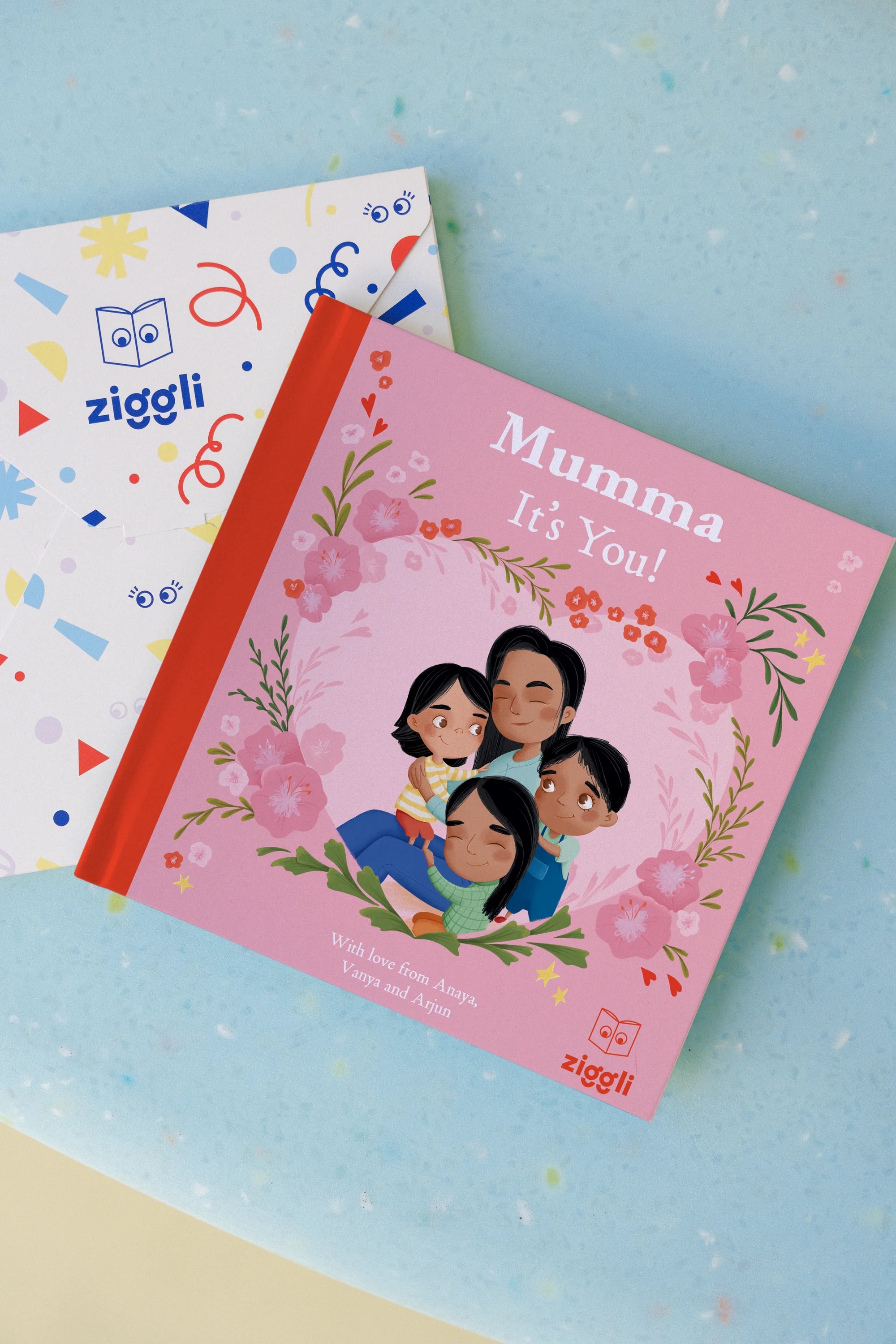 Back cover and spine of the Mummy It's You personalised book by Ziggli, a keepsake Mother's Day gift