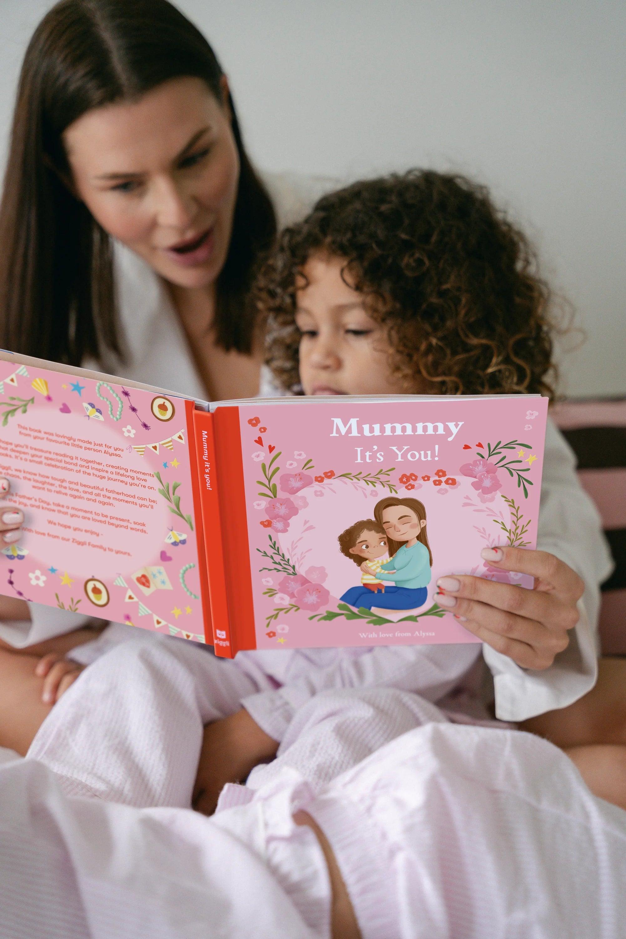 Personalised Mummy It's You book by Ziggli, a keepsake gift for mums featuring custom names and characters
