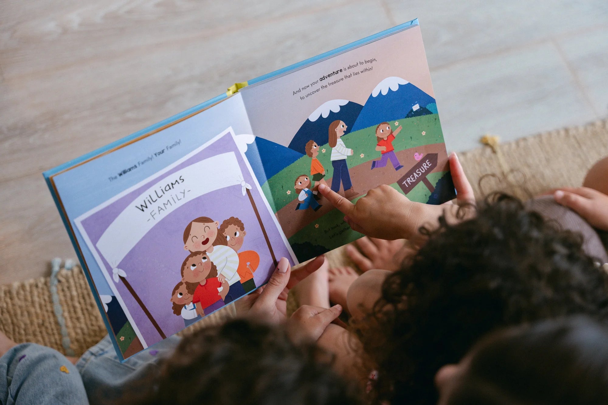 Ziggli The Great Family Treasure Hunt book cover with colorful illustrations and playful title text.